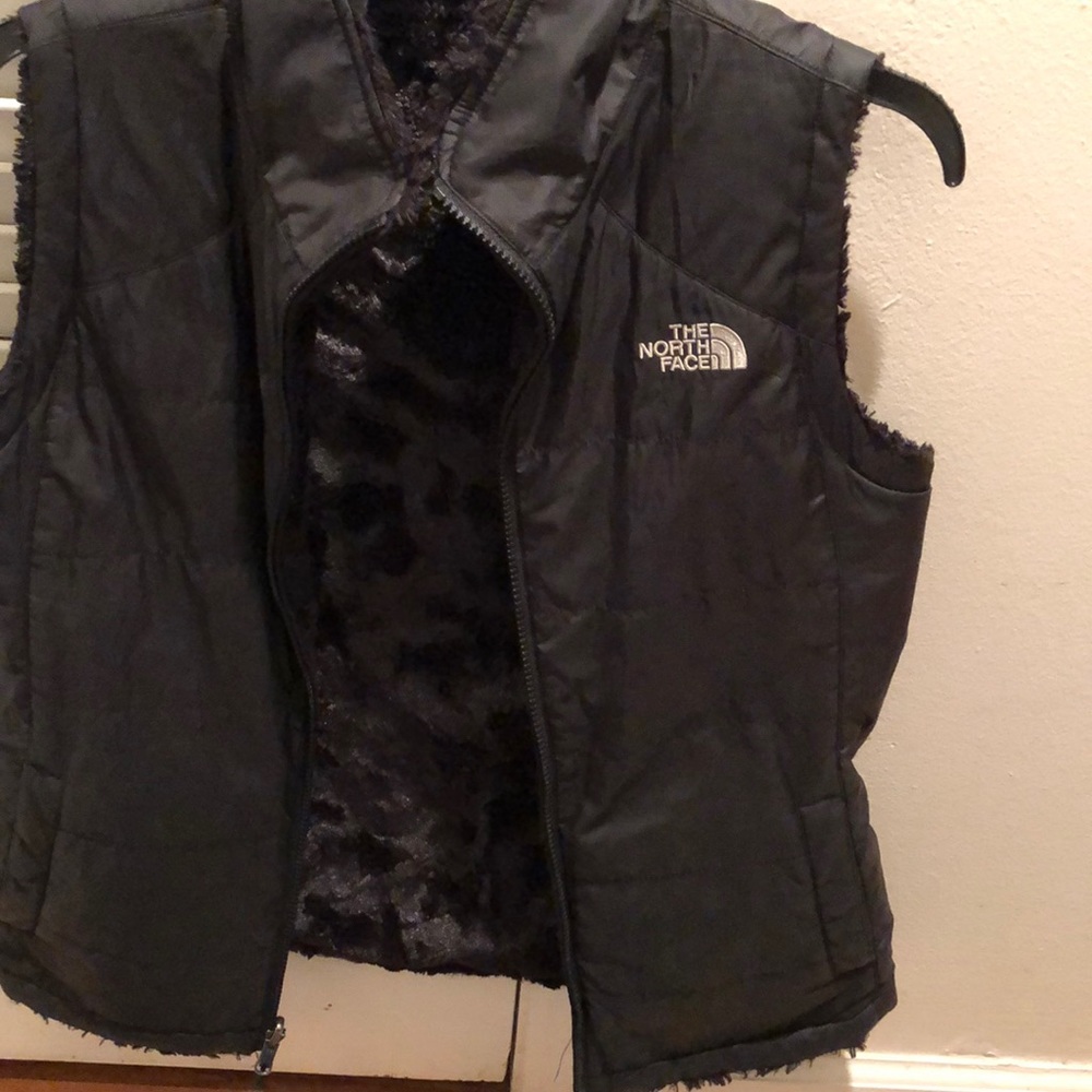 Women’s North Face black reversible vest